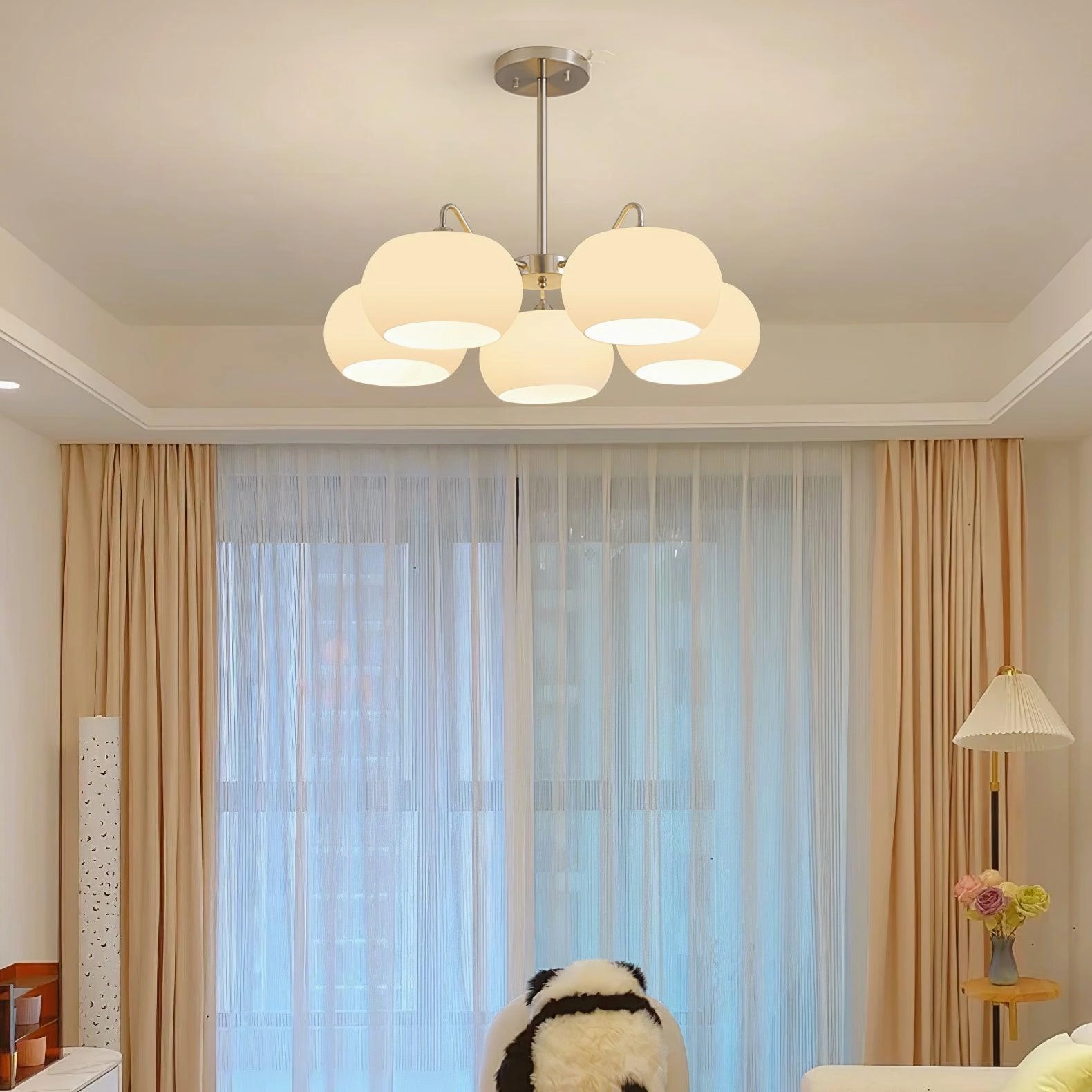 Glass Persimmon Chandelier