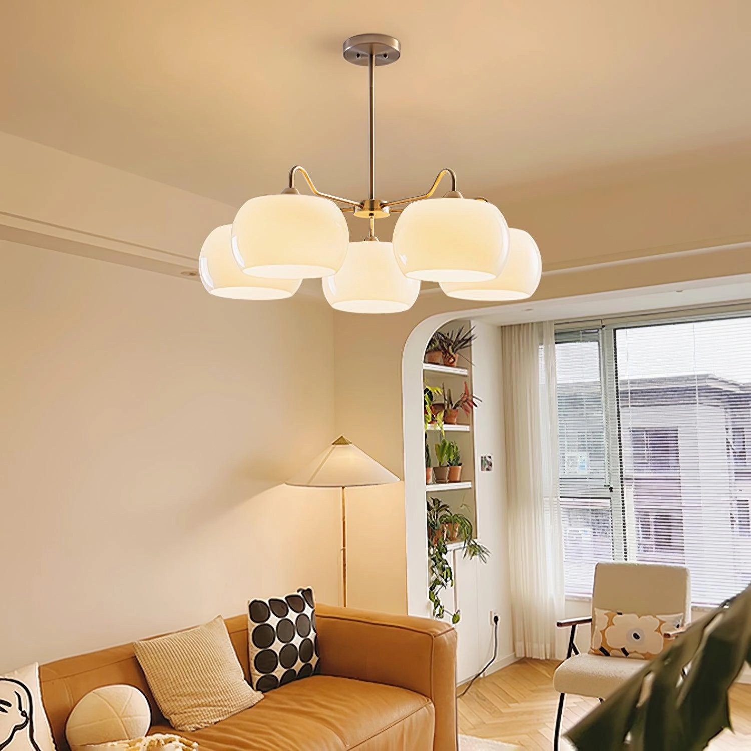 Glass Persimmon Chandelier