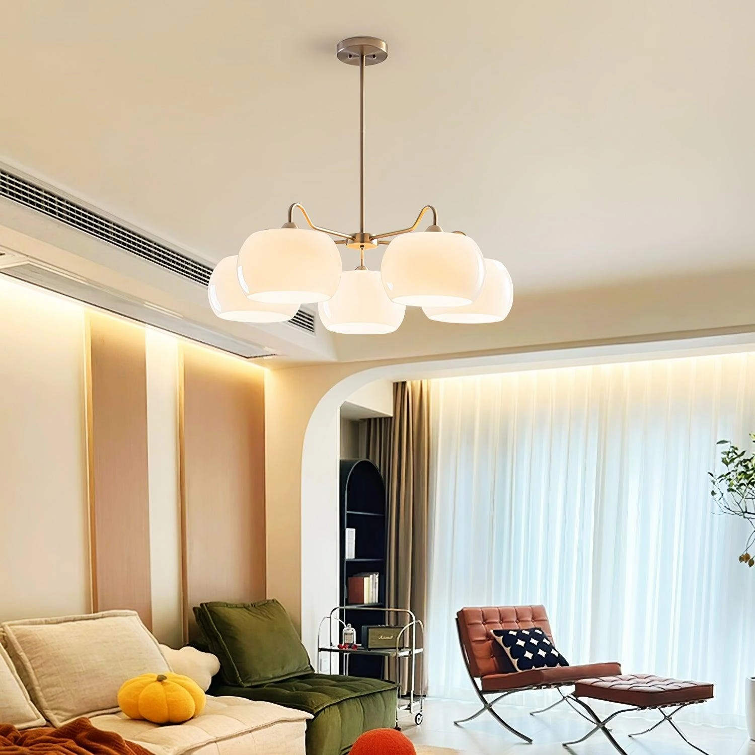 Glass Persimmon Chandelier