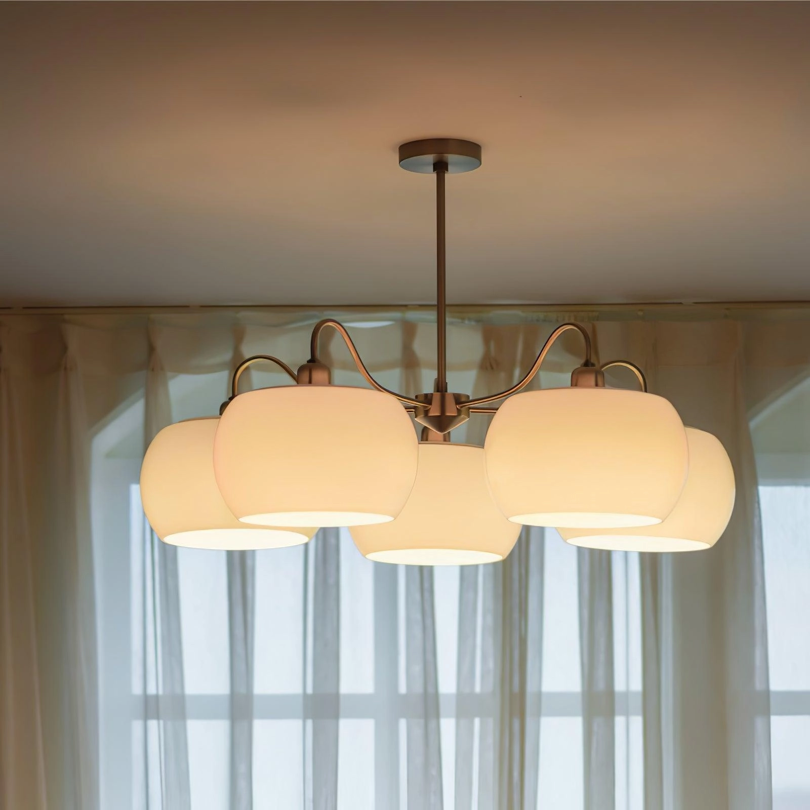 Glass Persimmon Chandelier
