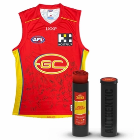 GOLD COAST SUNS 2024 SQUAD SIGNED OFFICIAL GUERNSEYhandmade souvenirs