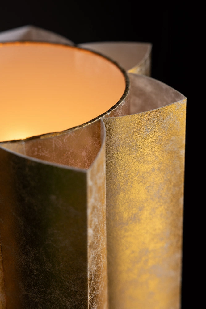 Gold Leafed Effect Star Table Lamp