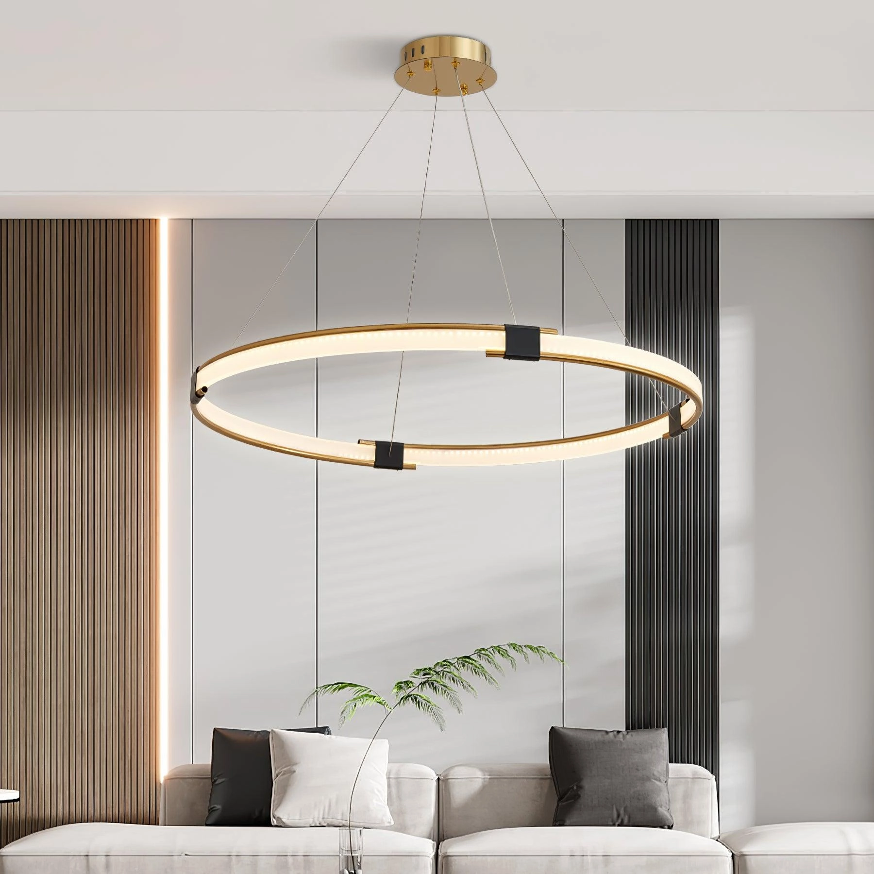 Gold Ring Chandelier