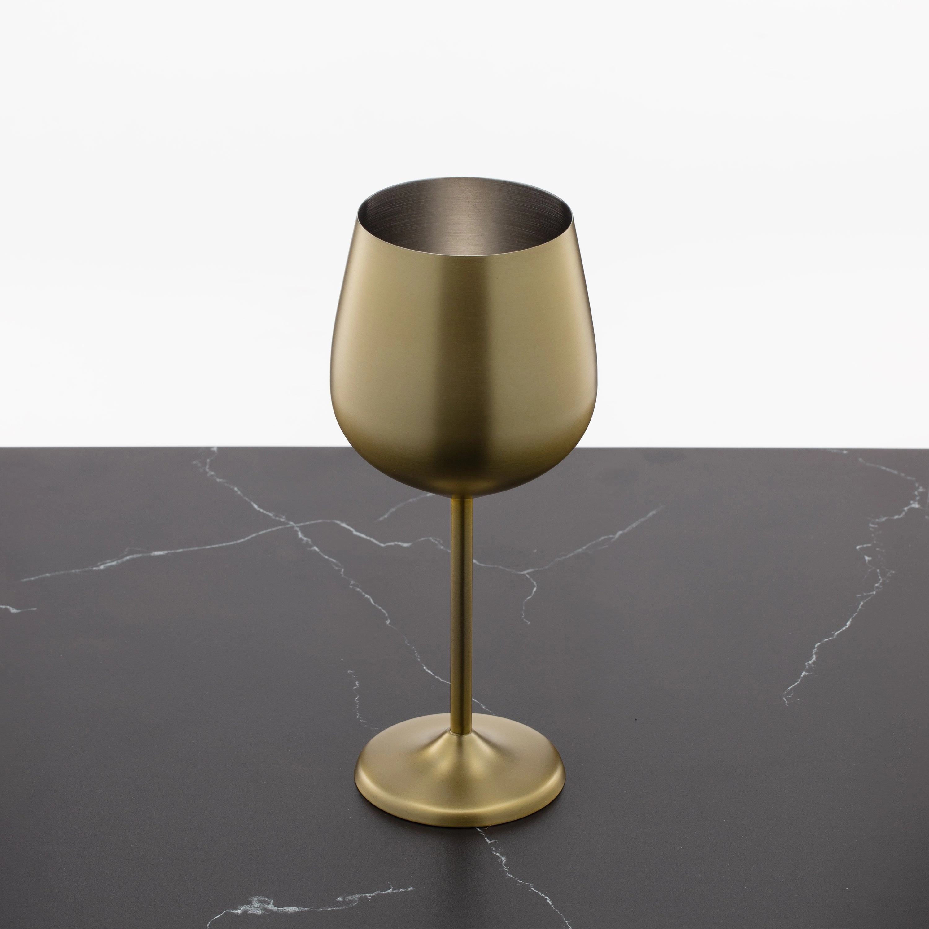 Gold Stainless Wine Glasses - Set Of 4