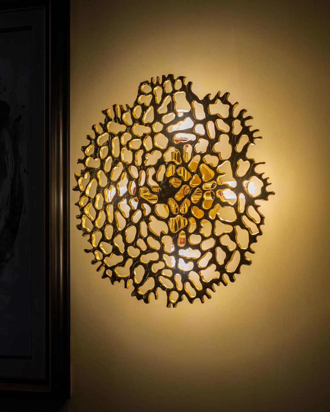 Golden Flower Wall Light