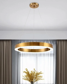 Golden Halo Sleek Ring Pendant Lightmodern wall lamp,smart wall lamp