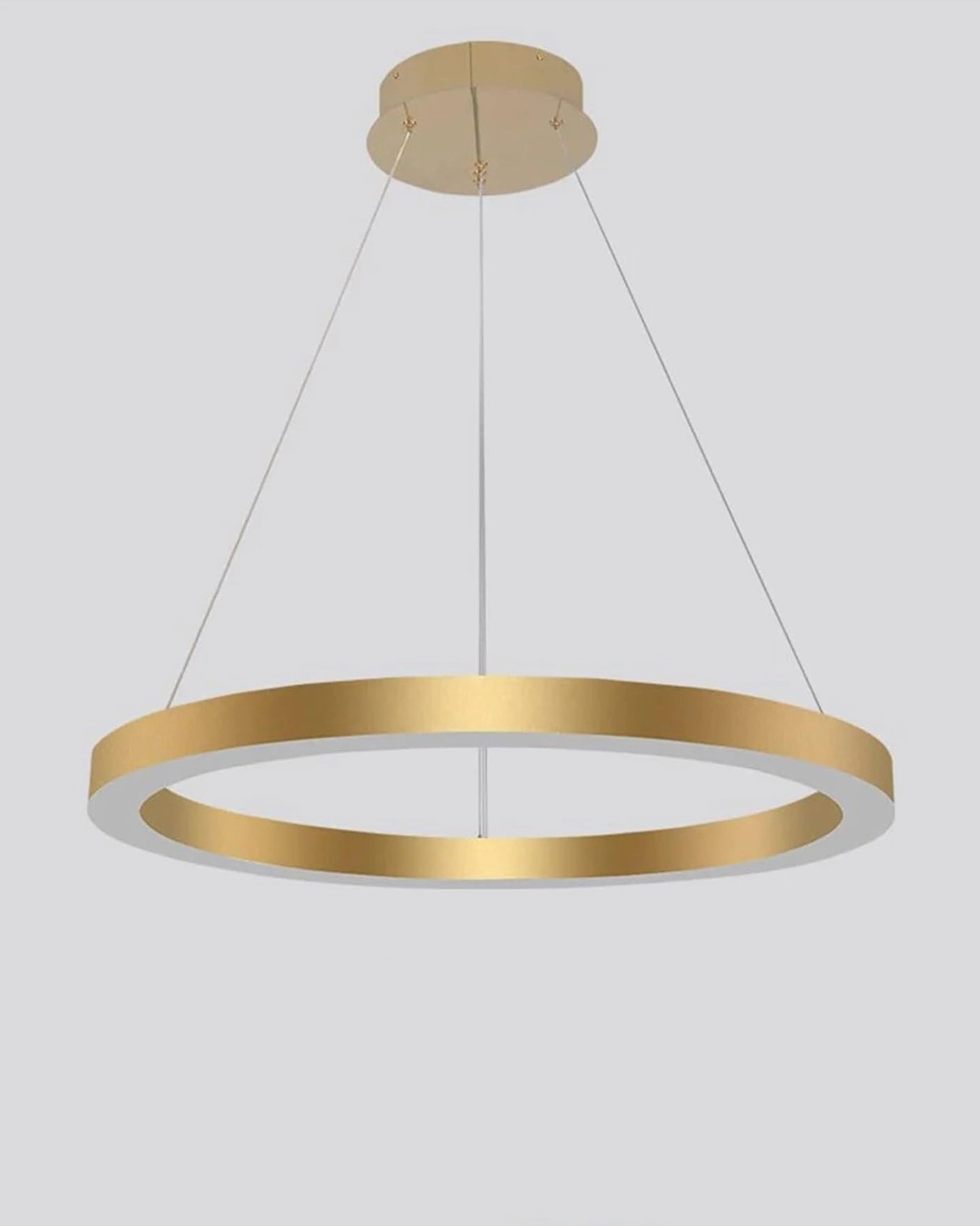 Golden Halo Sleek Ring Pendant Light