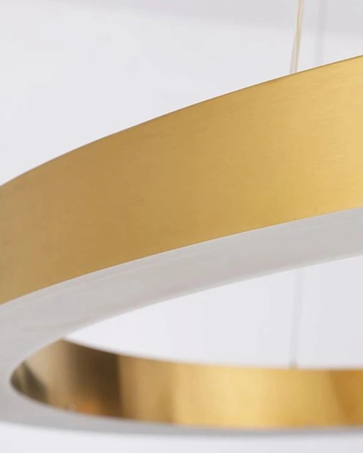 Golden Halo Sleek Ring Pendant Light