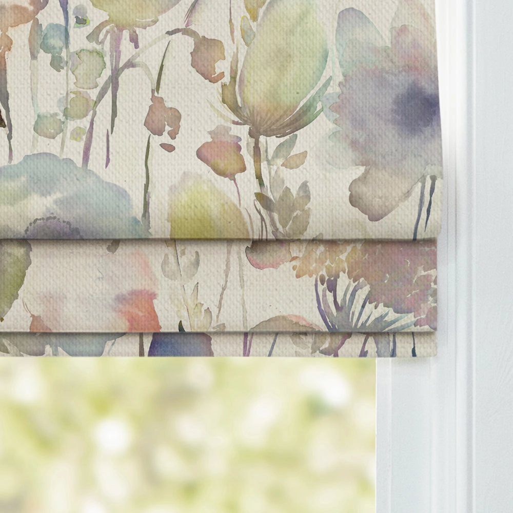 Gospiana Printed Cotton Made to Measure Roman Blinds Coral/Cloud