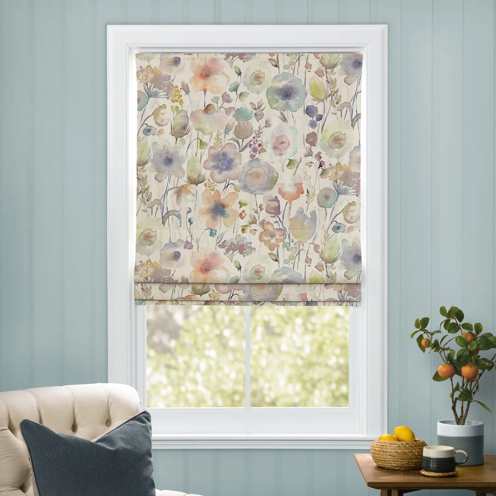 Gospiana Printed Cotton Made to Measure Roman Blinds Coral/Cloud