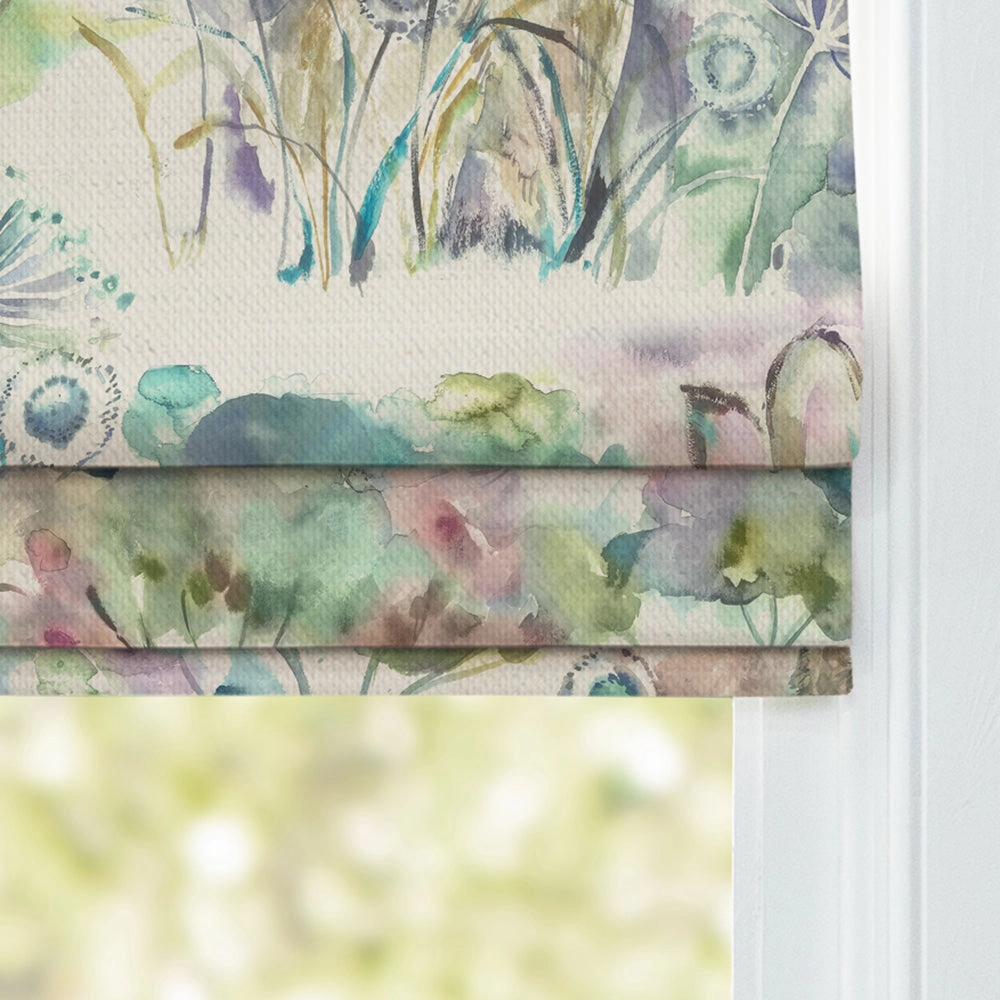 Grassmere Printed Cotton Made to Measure Roman Blinds Sweetpea