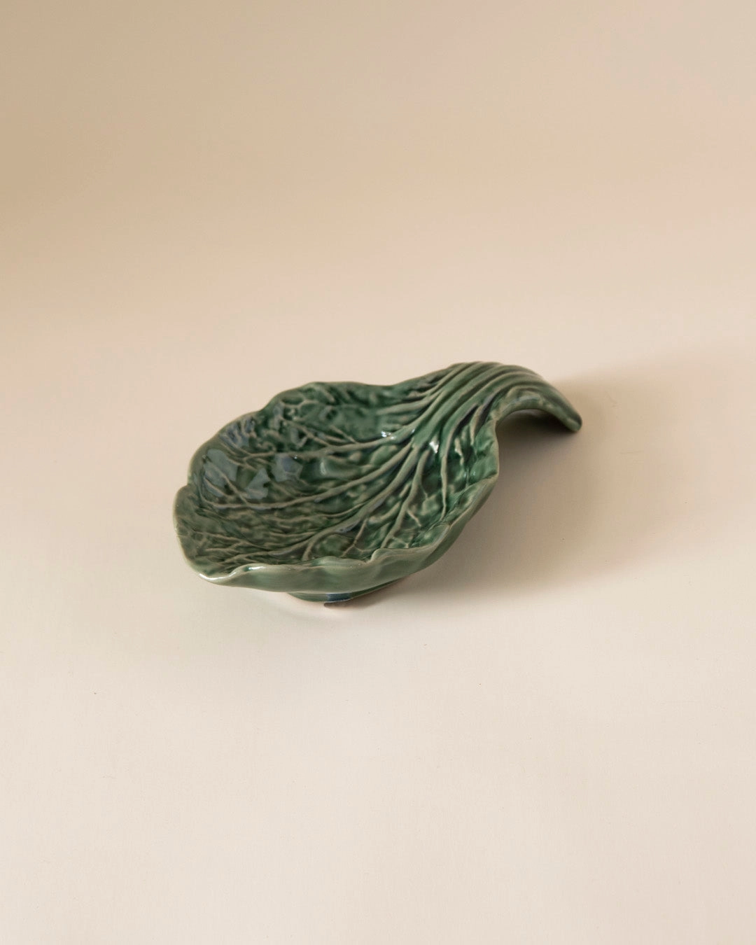 Green Cabbage Leaf Spoon Rest