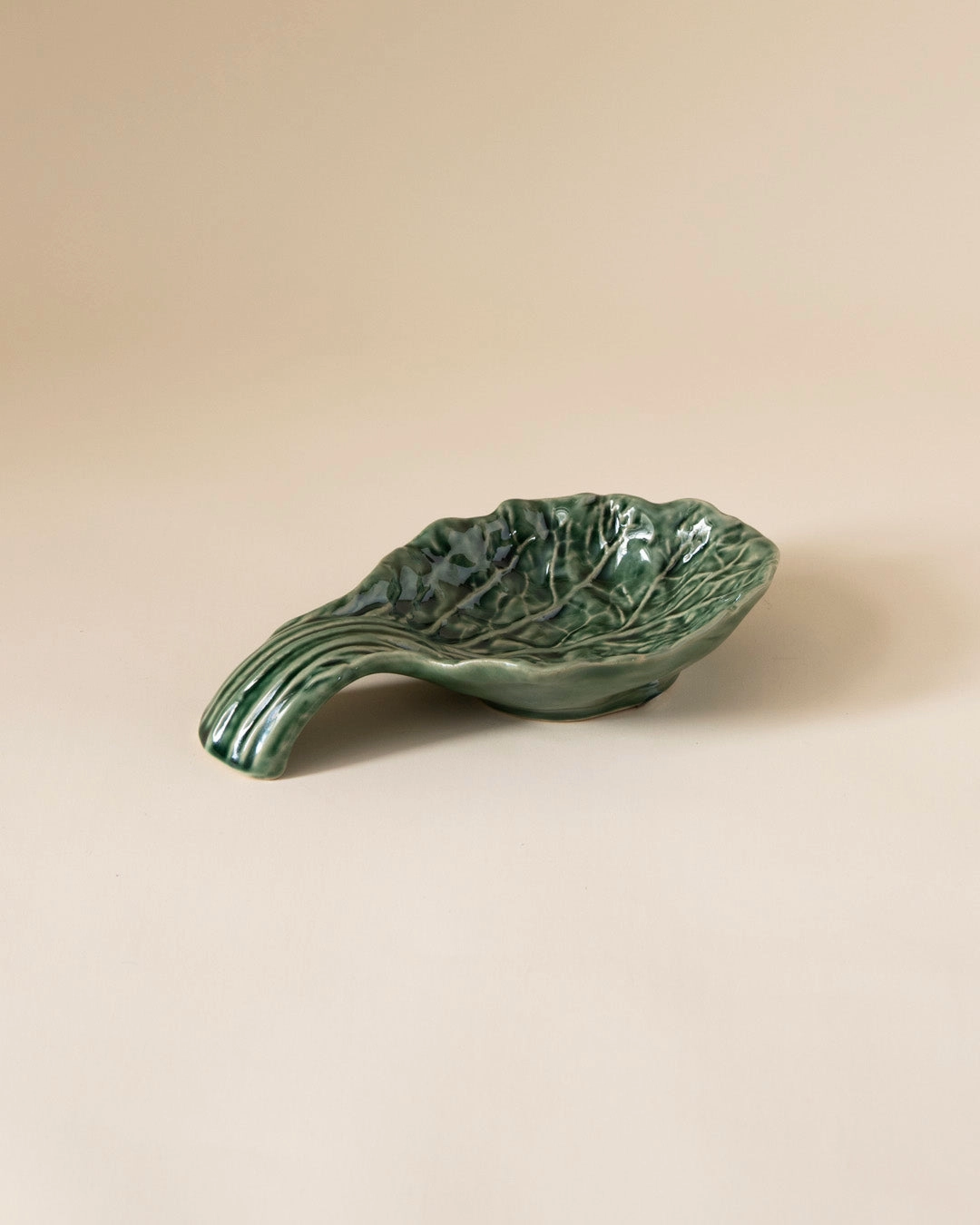 Green Cabbage Leaf Spoon Rest