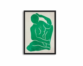 Green Figure Print 3modern abstract painting decor