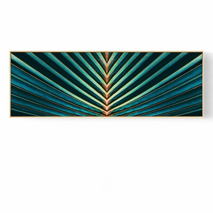 Green Leaf Wall Art With Frame