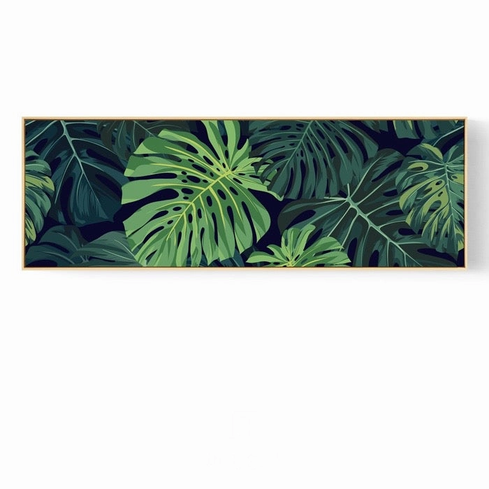 Green Leaf Wall Art With Frame