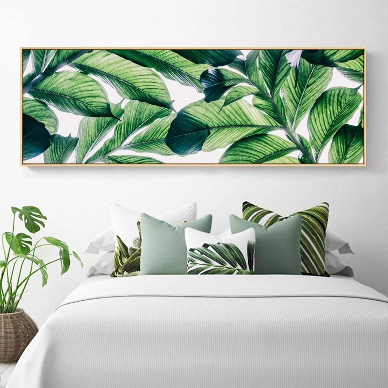 Green Leaf Wall Art With Frame