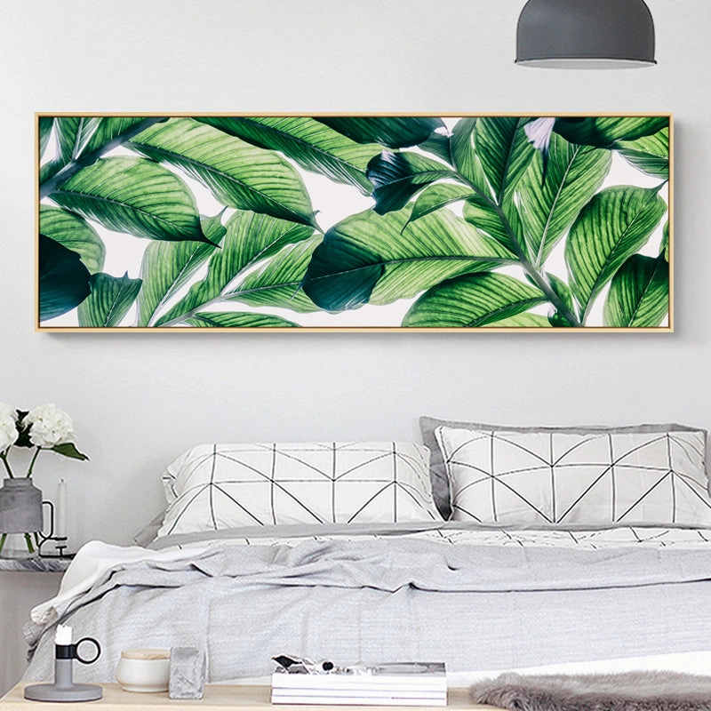 Green Leaf Wall Art With Frame