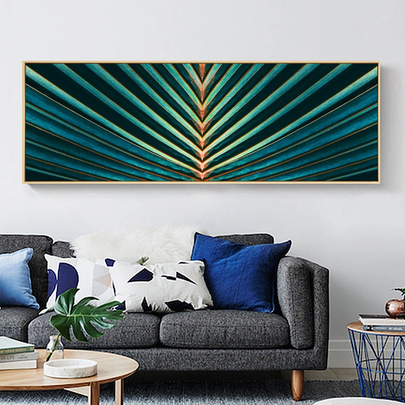 Green Leaf Wall Art With Frame