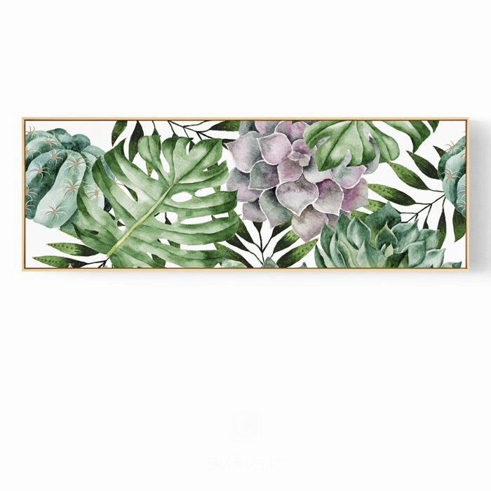 Green Leaf Wall Art With Frame