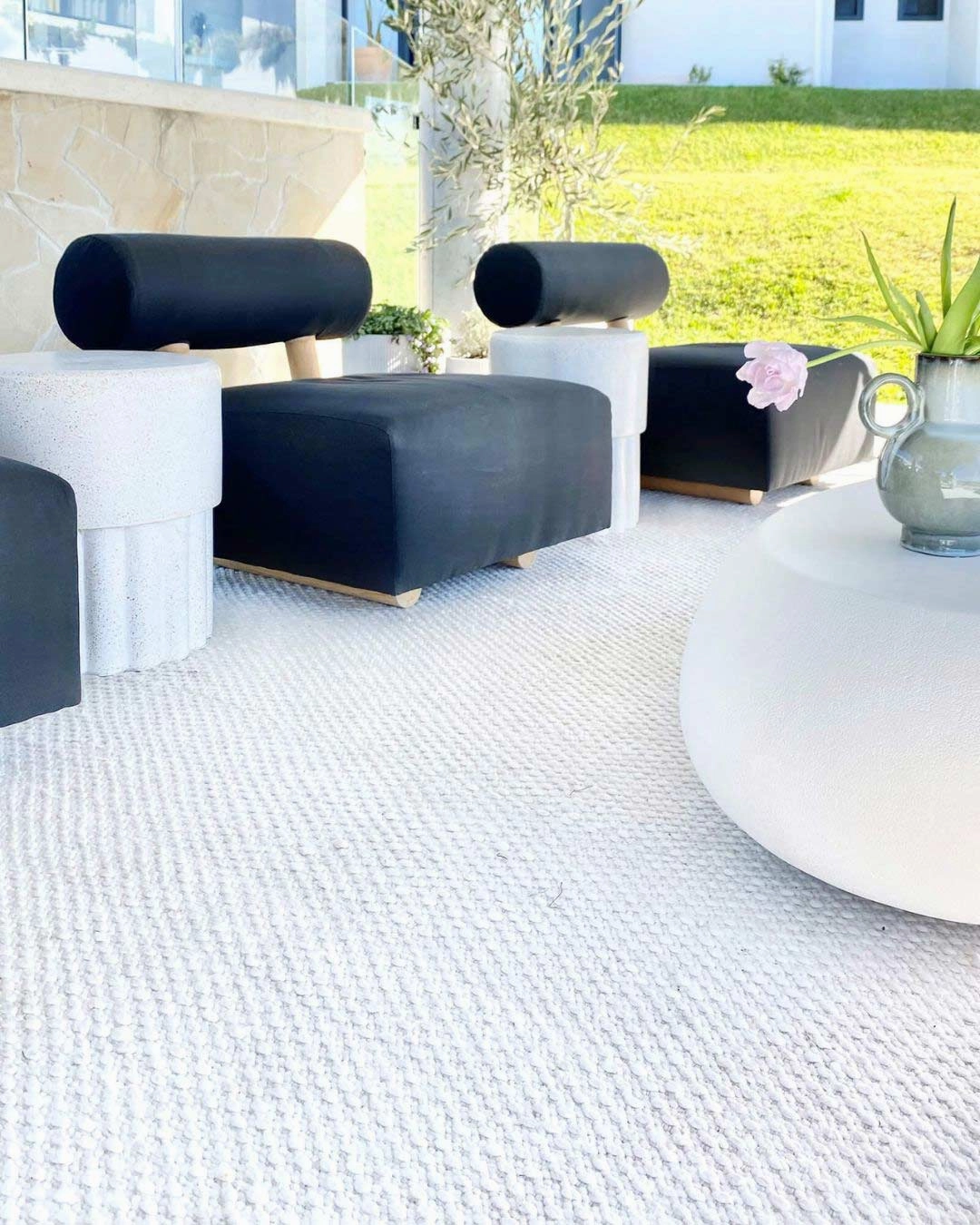 Greta Ivory Indoor Outdoor PET Rug