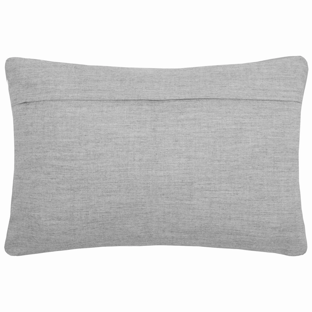Guava Embroidered Feather Cushion Steel