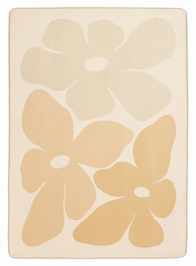 Gwen Yellow Flowers Rollie Pollie Playmatmodern color block patchwork rug