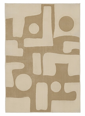 Hadessa Textured Geometric Neutral Washable Rugmodern color block patchwork rug