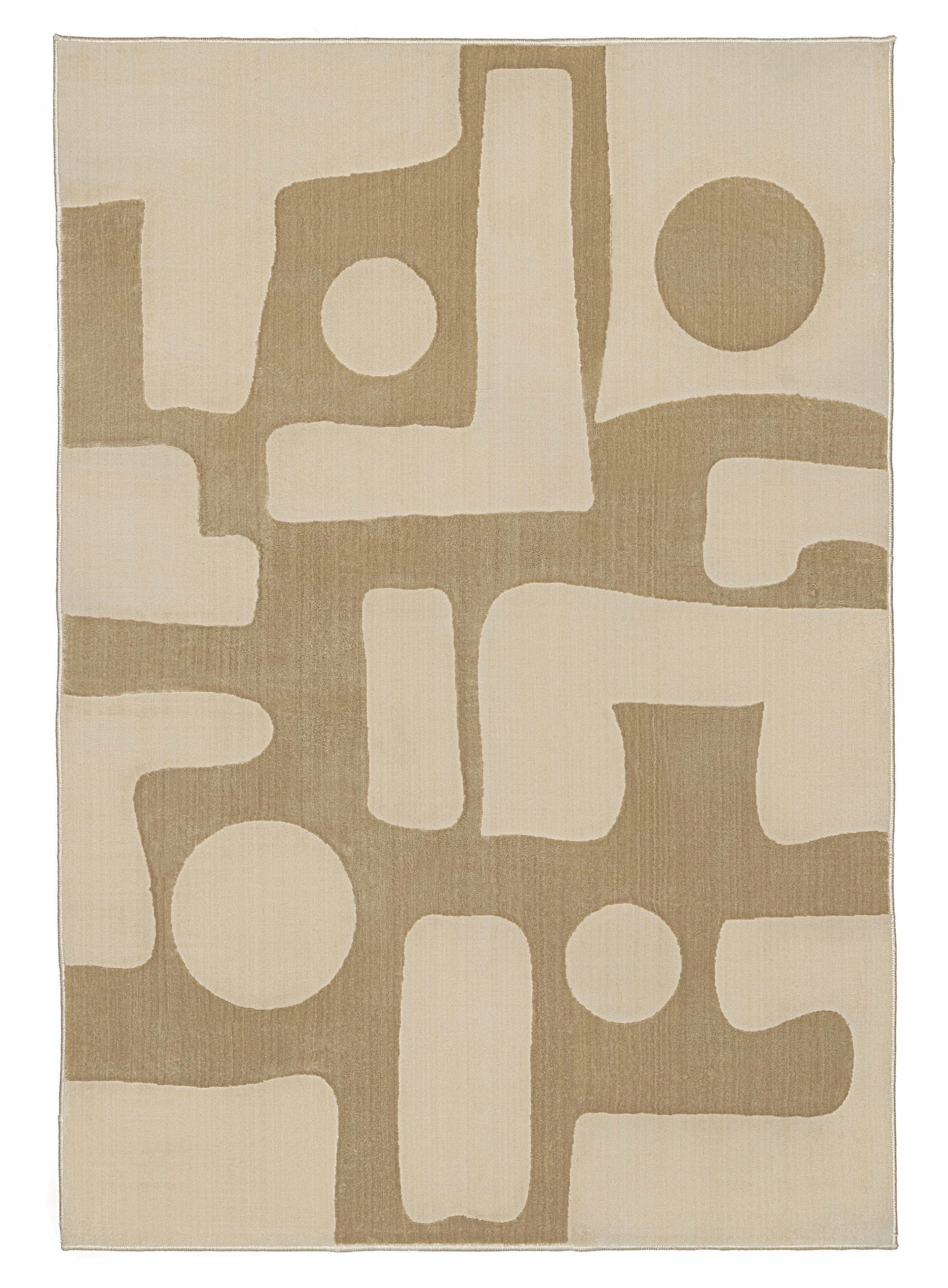 Hadessa Textured Geometric Neutral Washable Rugmodern color block patchwork rug