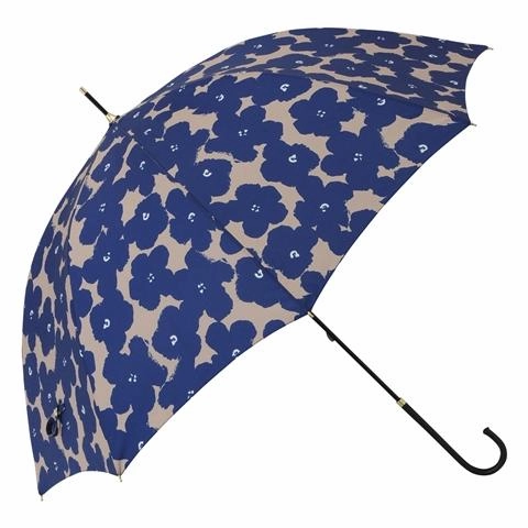 Hana Print Umbrella Navy