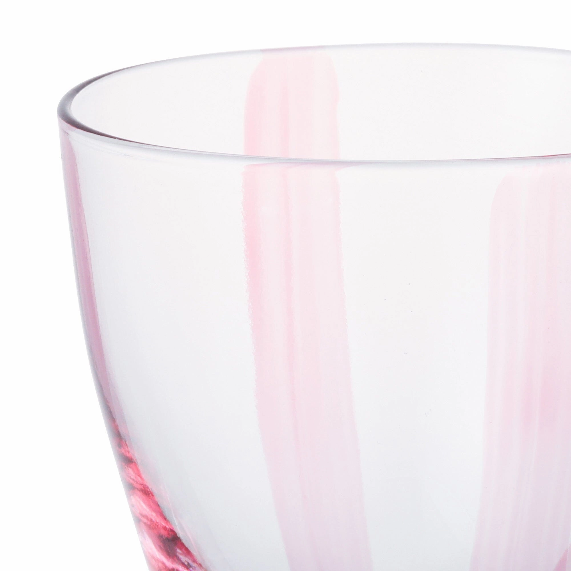 Hand Painted Striped Tumbler Pink