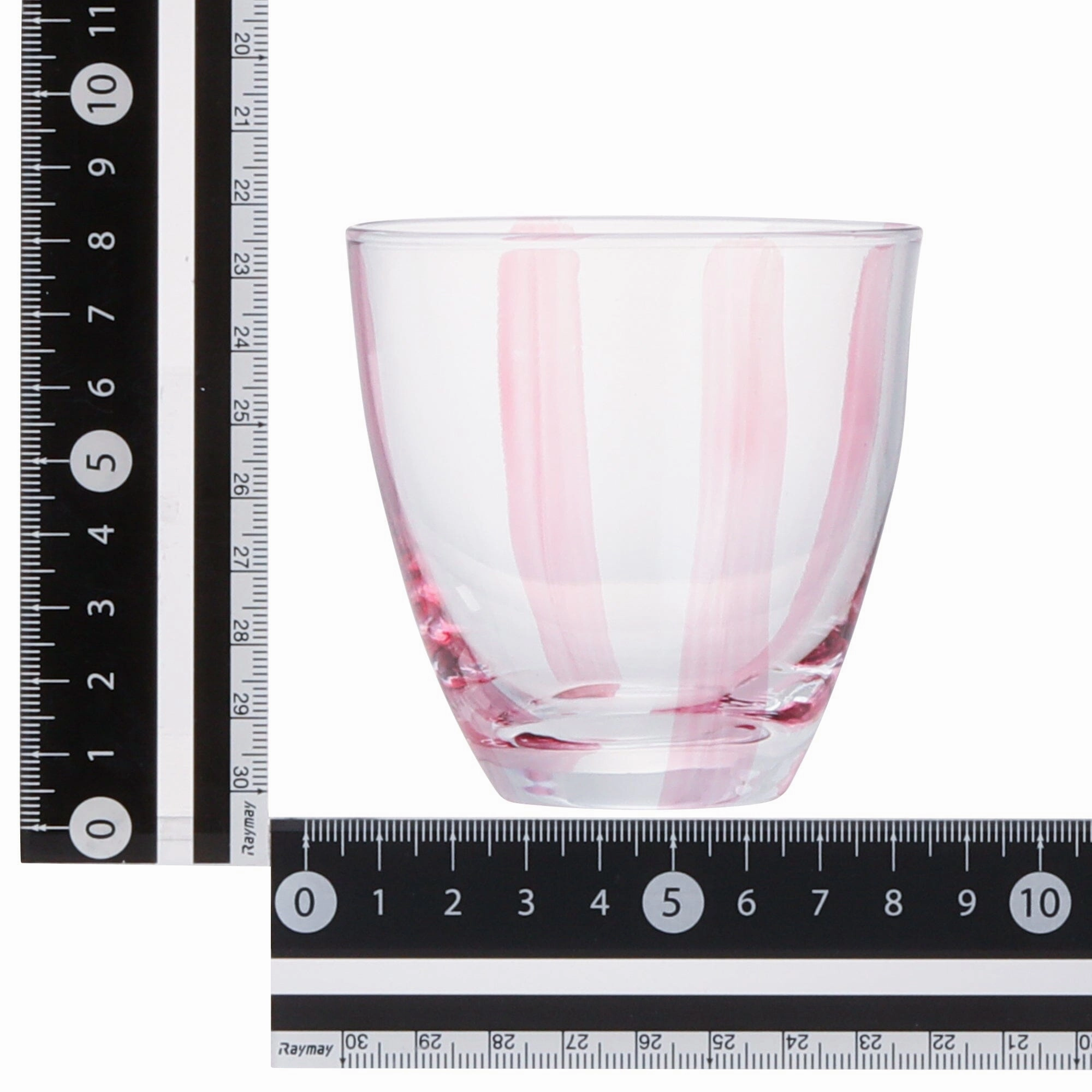 Hand Painted Striped Tumbler Pink