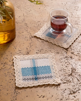Handwoven Elegance Trivet - Set OF 6 - Largemodern kitchen decor ,kitchen dinner set ,dinnerware 