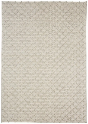 Hanna Ivory Leaflets Wool Blend Rugmodern color block patchwork rug