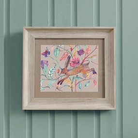 Hansel Hare Framed Print Birch/Mauvehome decor ,wall decor 