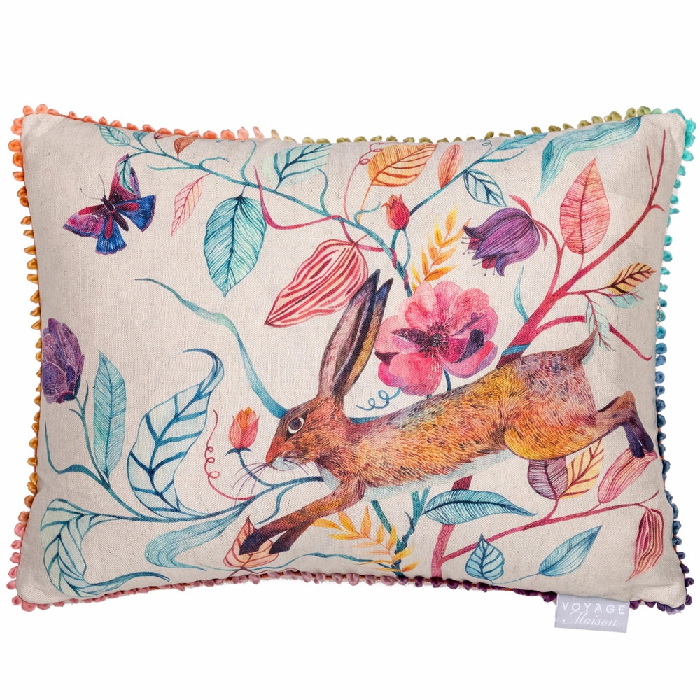 Hansel Hare Printed Cushion Linen