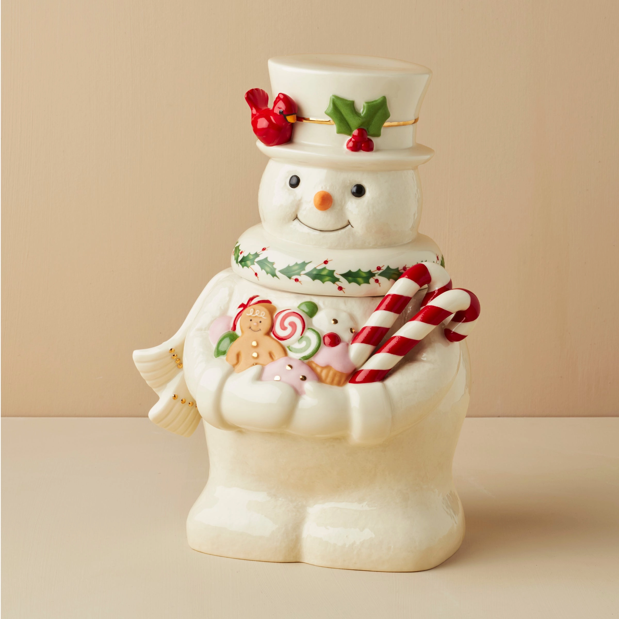 Happy Holly Days Snowman Cookie Jarmodern kitchen decor ,kitchen dinner set ,dinnerware 