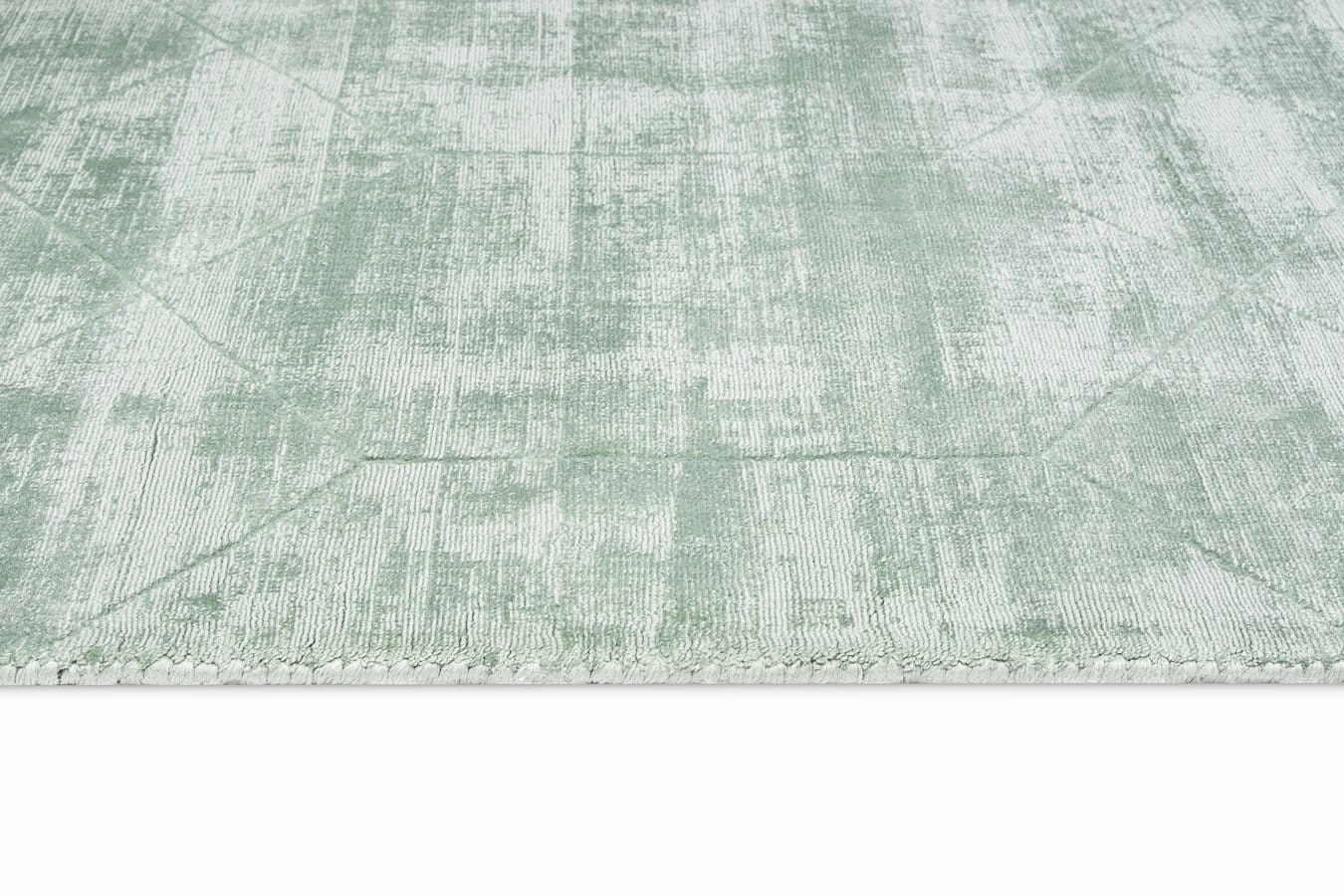 Harley Mint Green Geometric Viscose Rug *NO RETURNS UNLESS FAULTY