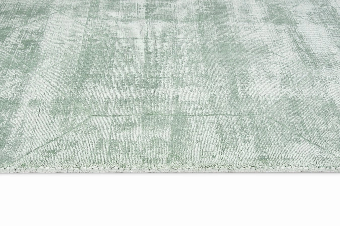 Harley Mint Green Geometric Viscose Rug *NO RETURNS UNLESS FAULTY
