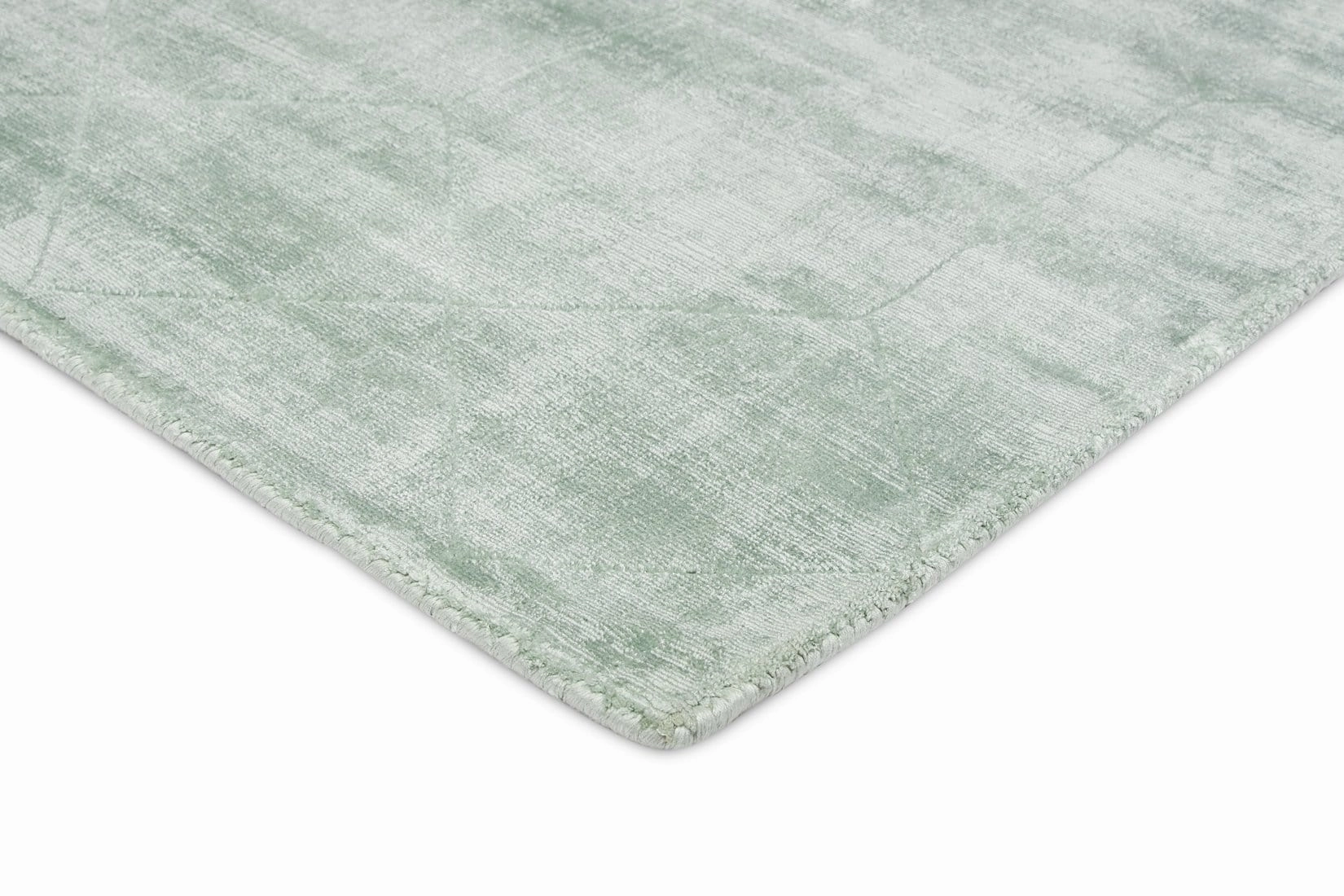 Harley Mint Green Geometric Viscose Rug *NO RETURNS UNLESS FAULTY