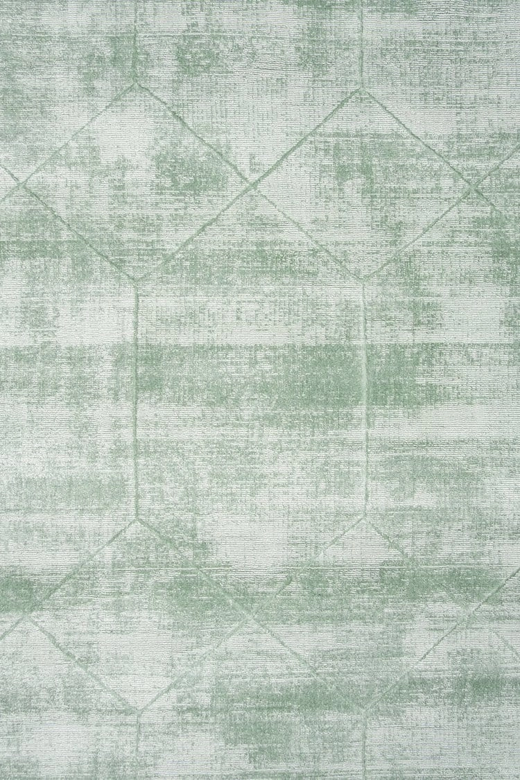 Harley Mint Green Geometric Viscose Rug *NO RETURNS UNLESS FAULTY