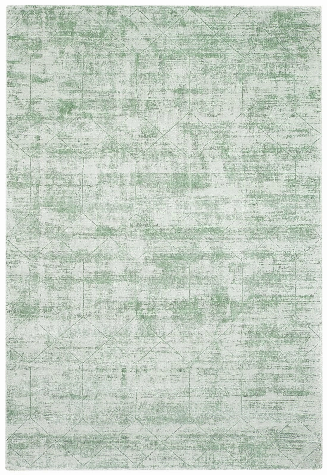 Harley Mint Green Geometric Viscose Rug *NO RETURNS UNLESS FAULTYmodern color block patchwork rug