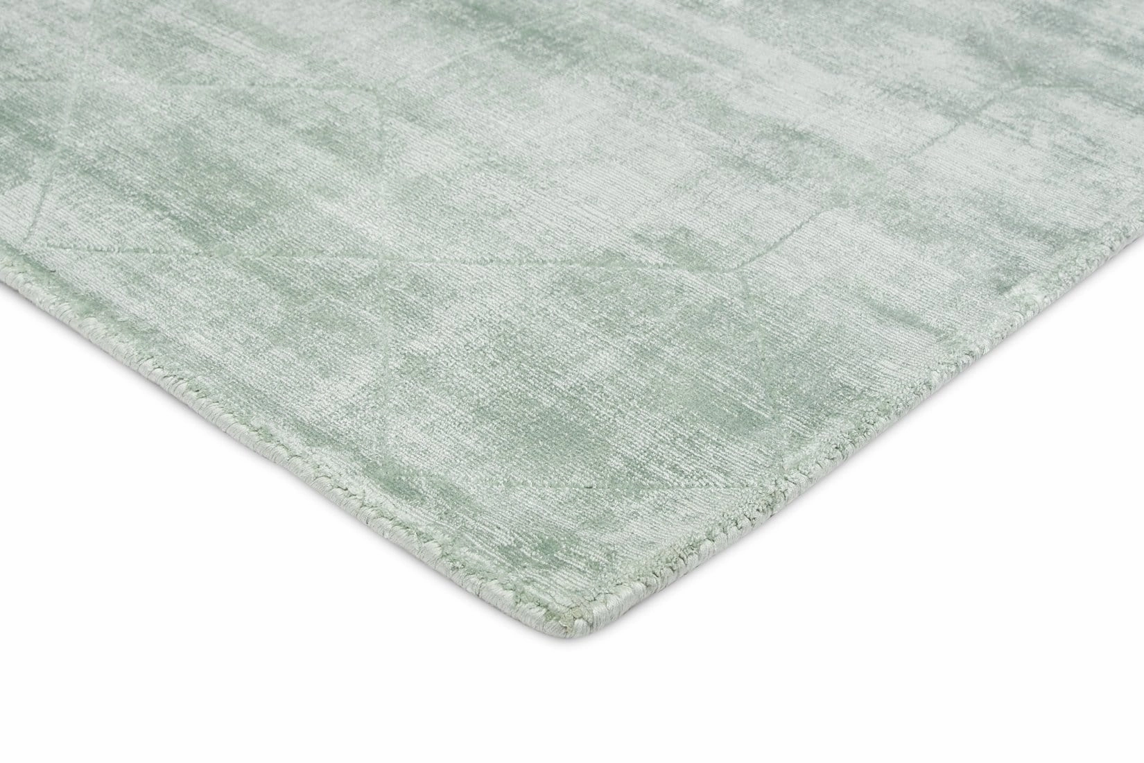 Harley Mint Green Geometric Viscose Rug *NO RETURNS UNLESS FAULTY