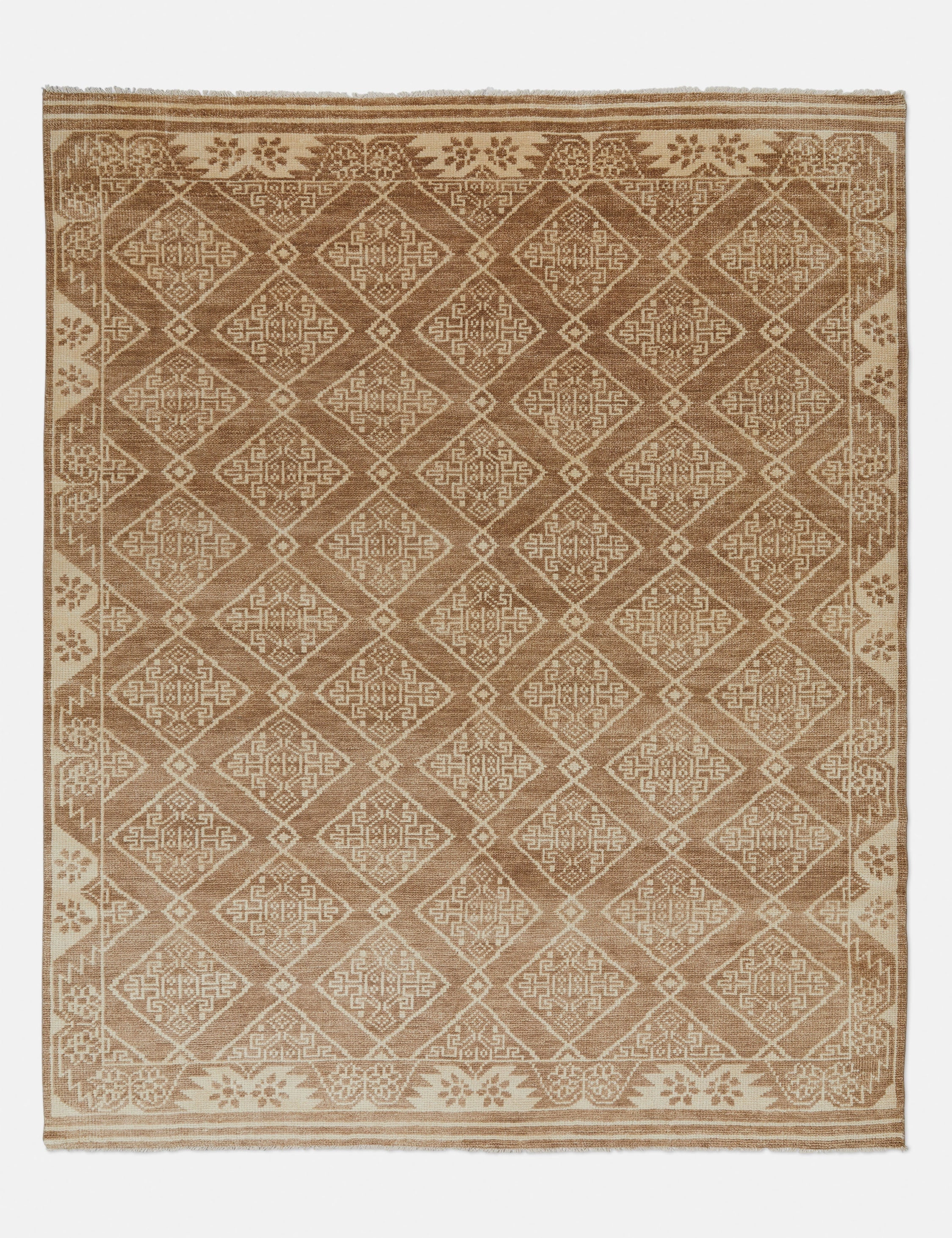 Harrington Hand-Knotted Wool Rugmodern color block patchwork rug