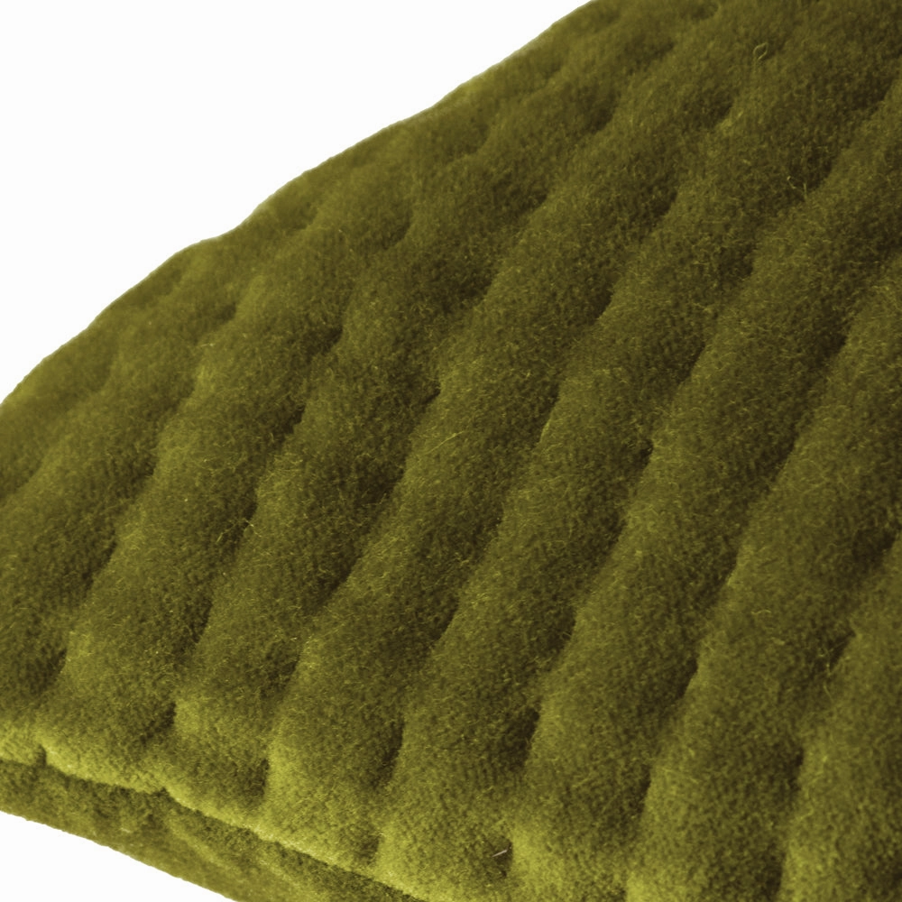 Haze Embroidered Feather Cushion Olive