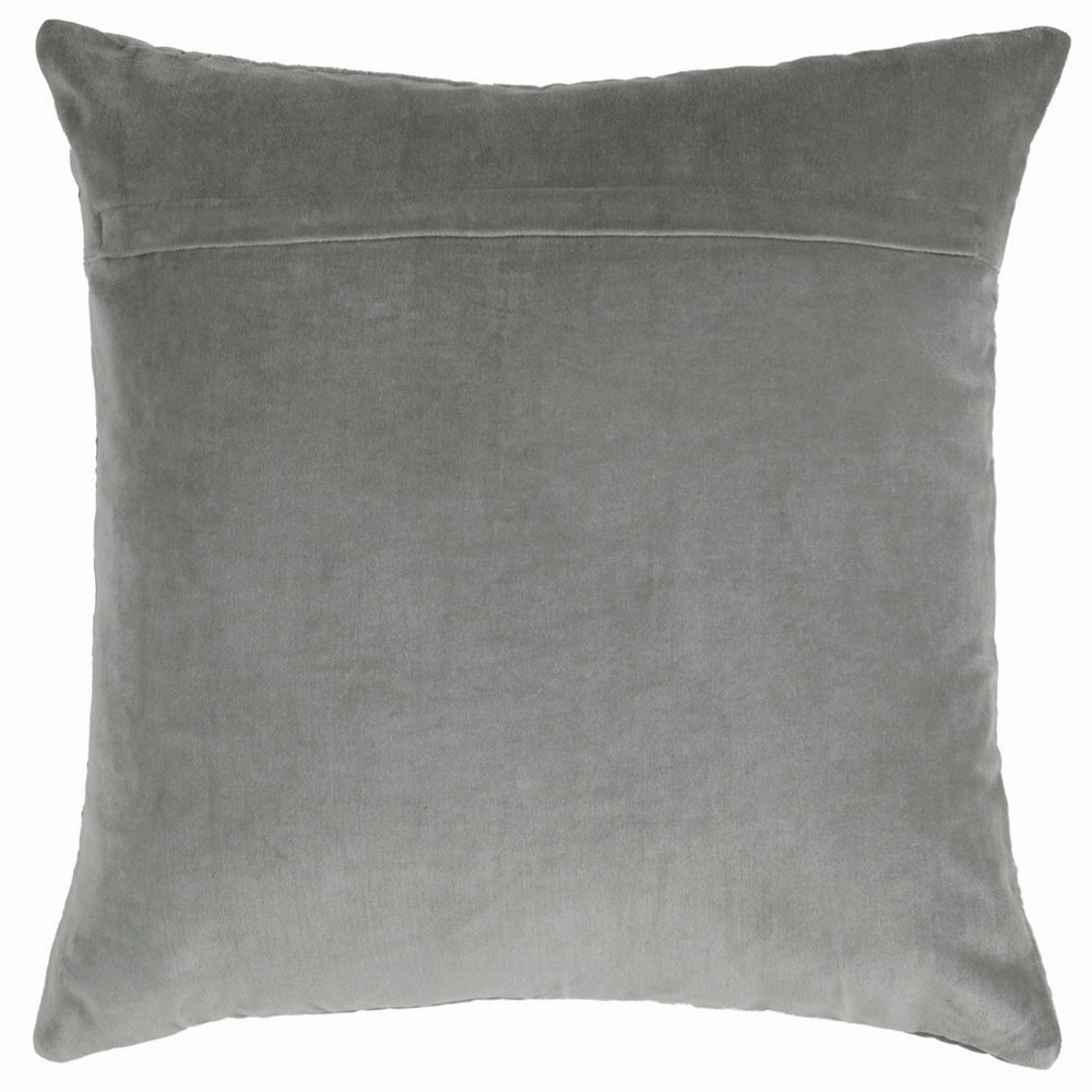 Haze Embroidered Feather Cushion Steel