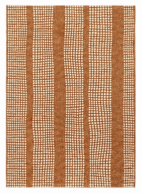 Hazrin Beige Rust Brown Dot Pattern Washable Rugmodern color block patchwork rug