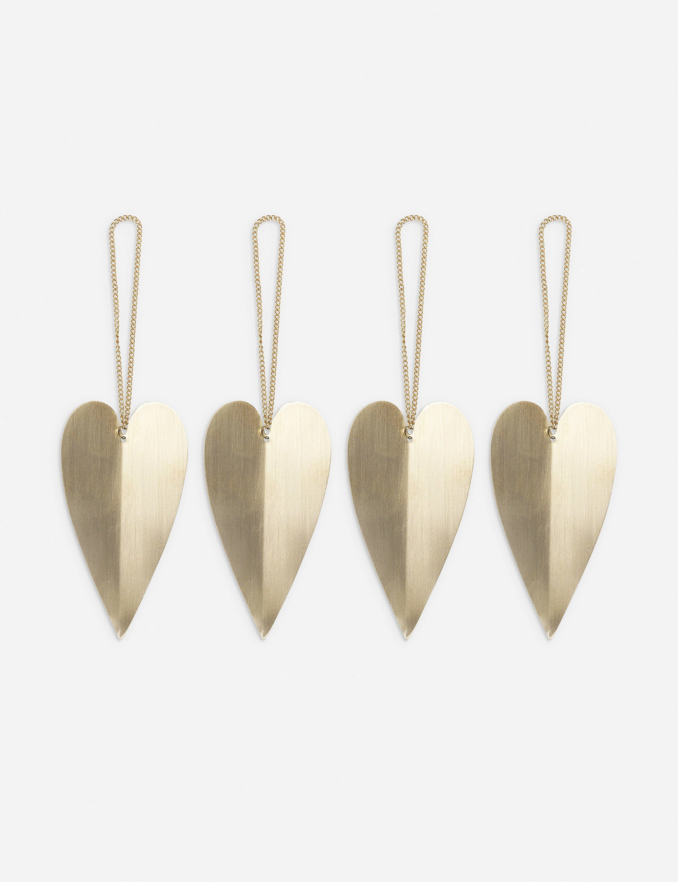 Heart Brass Ornaments (Set of 4) by Ferm Livinghome decor ,wall decor 