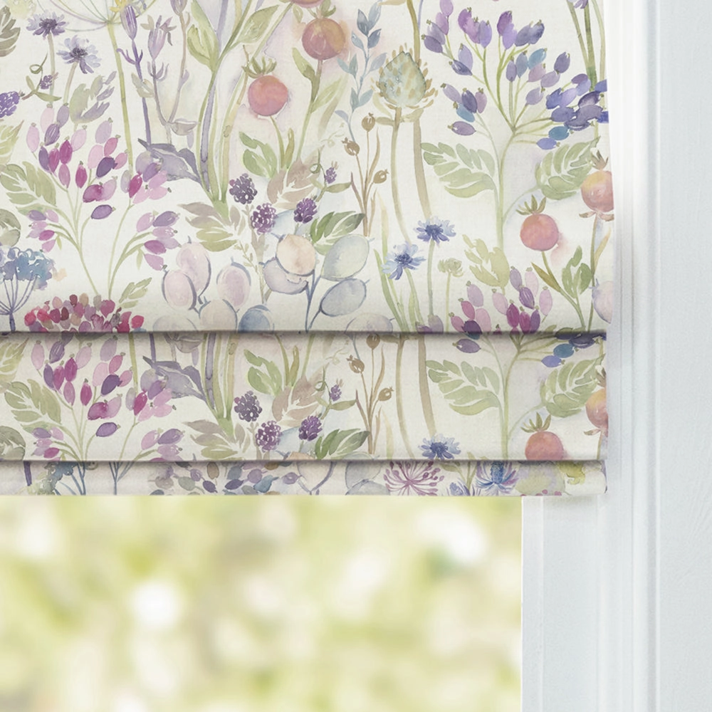 Hedgerow Printed Linen Made to Measure Roman Blinds Cream