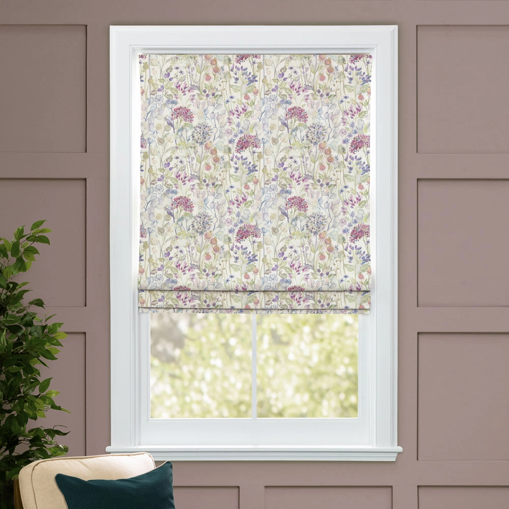 Hedgerow Printed Linen Made to Measure Roman Blinds Cream